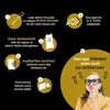 An infographic explaining how to play a Krimi-Dinner game, with numbered steps and illustrations. Produktbild-Vorschau