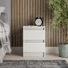 Nočný stolík, sada 2 kusov, biela farba, s 2 zásuvkami – Náhľad obrázku produktu 6