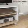 HOMCOM Moderner Wohnzimmer-TV-Schrank mit Rollen, Tisch für Produktbild-Vorschau 7
