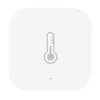 A white square device with rounded corners, featuring a gray thermometer icon in the center and a small dot below it. Voir les images du produit