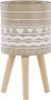 BELIANI Vaso da fiori beige magnesio ⌀ 25 cm Gambe in legno Anteprima dell’immagine prodotto 10