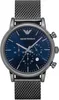 EMPORIO ARMANI AR1979 Herren Uhr Chronograph Stahl blau 46 Produktbild-Vorschau 1