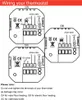 Diagrams showing wiring instructions for different models of a thermostat. Náhled obrázku produktu