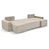 A beige sectional sofa is shown from a side-angle on a white background. Produktbild-Vorschau