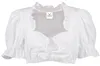 Dirndlbluse Trachtenbluse Weiß Trachtenmode, Größe:40 Produktbild-Vorschau 4