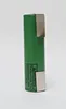 A single green cylindrical battery with silver metal clips on the top and bottom. There is warning text on the side of the battery. Produktbild-Vorschau