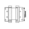 Aqbau® Pendeltürband 150 mm Pendeltürscharnier Schwingtür Produktbild-Vorschau 2