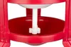 Close-up view of the bottom part of a red poultry drinker with a white central mechanism. Náhľad obrázku produktu
