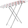 A polka-dotted ironing board with a metal frame, shown against a white background. Produktbild-Vorschau