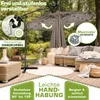 tillvex Alu Ampelschirm Cappuccino LED Solar Ø 300 cm mit Productafbeelding-voorbeeld 3