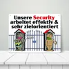 Wachhund Security Metallschild XL in 21x28 cm in weiß Produktbild-Vorschau 3