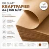 100x kraftový papír DIN A4 hnědý z přírodního kartonu Náhled obrázku produktu 2