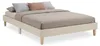 Homestyle4u Polsterbett 140x200 mit Lattenrost Beige Produktbild-Vorschau 1