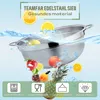 Edelstahl Nudelsieb mit Griffen, Micro-Perforiertes Produktbild-Vorschau 4