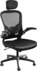 A black office chair with a headrest and adjustable armrests is shown against a white background. Voir les images du produit