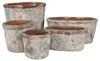 Kvetináč Clayre & Eef Ø 12x10 cm béžová modrá terakota Náhľad obrázku produktu 2