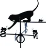 SvenskaV Wetterfahne Katze und Maus groß in schwarz Produktbild-Vorschau 1