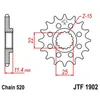JTSPROCKETS Kettenritzel JTF1902.15 Vorne Chromstahl Produktbild-Vorschau 2