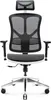 A front view of an ergonomic office chair with a mesh back and headrest, on a white background. Anteprima dell’immagine prodotto