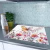 Spritzschutz Herdabdeckplatte Schneidebrett aus Glas Blumen Produktbild-Vorschau 2
