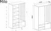 Minio, Garderobenset "MILO UNI", Garderobe, 100 cm, Produktbild-Vorschau 4