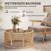Outsunny Beistelltisch aus Polyrattan Kaffeetisch mit Produktbild-Vorschau 5