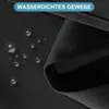 Close-up of black fabric with water droplets, indicating a waterproof feature. Produktbild-Vorschau