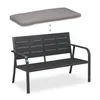 Relaxdays Gartenbank mit Sitzkissen, Holzoptik, HBT: 78 x Produktbild-Vorschau 5
