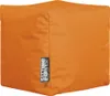 A close-up studio shot of an orange cube ottoman. Náhled obrázku produktu