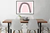 MuchoWow® Gerahmtes Poster Regenbogen - Minimalismus - Rosa Produktbild-Vorschau 3