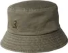Kangol rollbar Washed Bucket Fischerhut aus reiner Baumwolle in grau