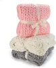 Coperta di lana a maglia grossa 180 x 120 cm - Rosa Anteprima dell’immagine prodotto 6
