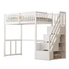 A white loft bed with stairs and storage. Náhled obrázku produktu