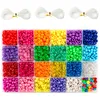 3300 Stück Pony Beads Perlen Set – 23 Farben, Glitzer-, Produktbild-Vorschau 1