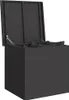 A black storage box with its lid open, revealing some dark cushions inside. Podgląd zdjęcia produktu