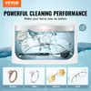 An advertisement showing an ultrasonic cleaner with items being cleaned and before/after comparisons. Voir les images du produit