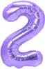 Palloncino in foil numero 2 viola 100cm Anteprima dell’immagine prodotto 2
