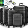 tillvex® Reisekoffer Set 4 tlg. Grau Koffer Hartschale Produktbild-Vorschau 1