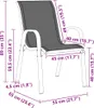 vidaXL Stapelbare Gartenstühle 4 Stk. Grau Textilene Produktbild-Vorschau 9