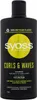 A black bottle of Syoss Curls & Waves Shampoo. Podgląd zdjęcia produktu
