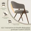Set van vier vintage-eetkamerstoelen, met ergonomische Productafbeelding-voorbeeld 4