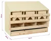 vidaXL Legenest für Hühner 3 Fächer 93x40x65 cm Massivholz Produktbild-Vorschau 7