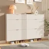 Dvoudveřová skříň na boty, bílý vlnitý vzor, vysoké nohy, Náhled obrázku produktu 3