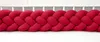Bettschlange 4-strängig geflochten Velours 200 cm – Rot | Produktbild-Vorschau 1