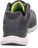 The back view of a gray athletic shoe with a lime green interior. Náhled obrázku produktu