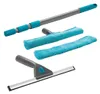 A set of window cleaning tools, including an extendable handle, two microfiber cleaning pads, and a squeegee. Podgląd zdjęcia produktu