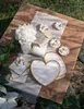10 Pappteller Herz weiß und gold 22,5 x 20 cm für Taufe und Produktbild-Vorschau 3