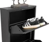 Furni24 Metall Schuhschrank Schwarz schmal – Schuhkipper Produktbild-Vorschau 13