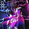 A close-up, swirling view of a fabric with a vibrant, abstract, and possibly gaming-themed design. Produktbild-Vorschau