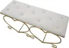 Banc Panca 105 x 51.5 x 37.5 cm Métal MDF Polyester Or Voir les images du produit 3
